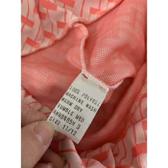 Vintage 1970s MOD Pink Pull On Flare Leg Trouser Polyester Pants Sz Small - Picture 5 of 5